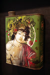 C215 "Bacchus" Mixed Media Stencil on Found Metal -------- 