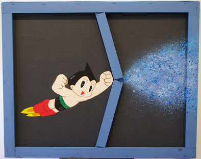 OAKOAK "Astroboy blue explosion" Acrylic Vertical Gallery 