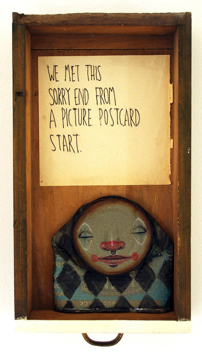 My Dog Sighs "We met this sorry end from a picture postcard start" Acrylic on Paper -------- 