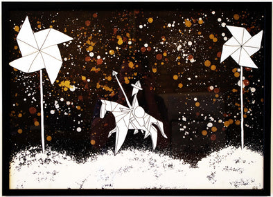 OAKOAK "Don Quixote Origami 1" Acrylic on Paper Vertical Gallery 