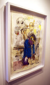 Hebru Brantley "The Hook and the Sandman" Collage on Paper Vertical Gallery 