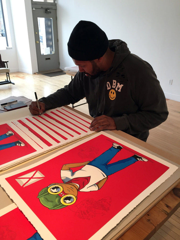 Hebru Brantley "The champ is here" Limited Edition Screen Print Screen Print Vertical Gallery 