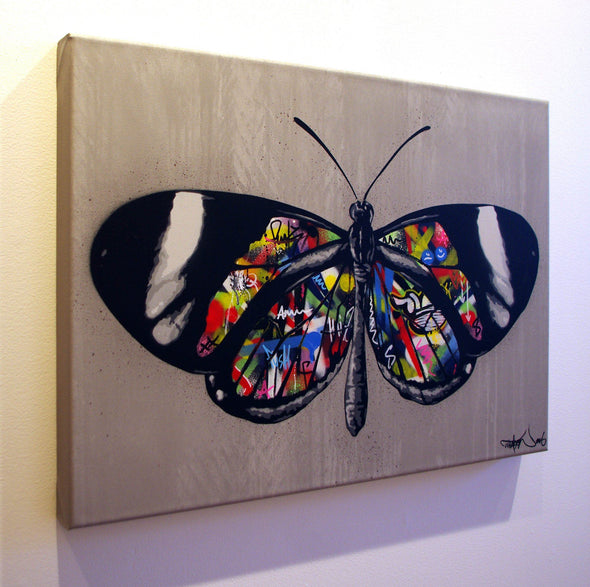 Spray Paint On Canvas - Martin Whatson "Butterfly"