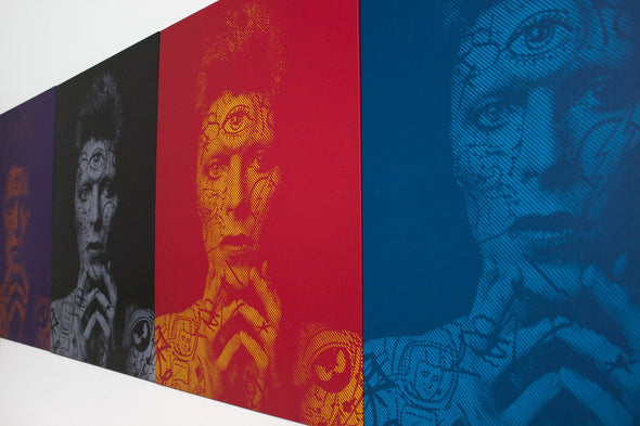 Chris Cunningham "Bowie Life on Mars - Purple" Spray paint on wood panel Vertical Gallery 