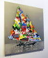 Sray Paint And Acrylic On Aluminum - Martin Whatson "Sailboat"