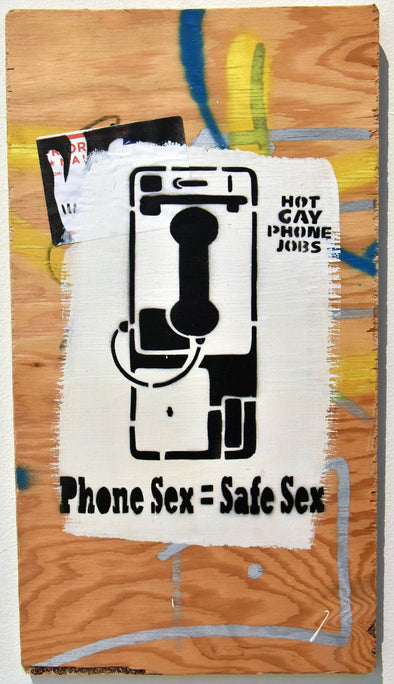 Jeremy Novy "Phone Sex = Safe Sex" Stencil Vertical Gallery 