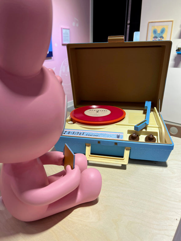 Blake Jones "Bunny Sculpture and Record Player Set"