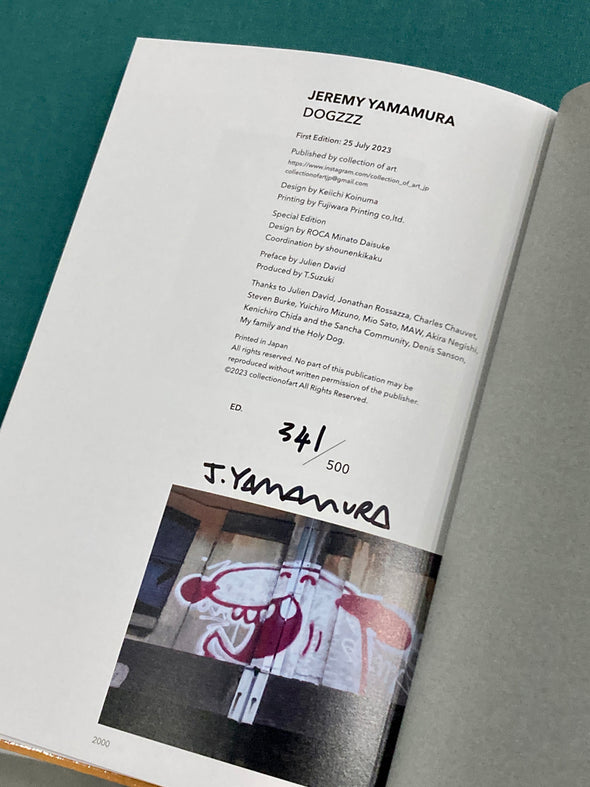 Jeremy Yamamura "DOGZZZ" first edition signed book