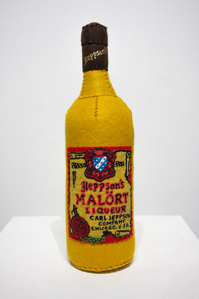 Lucy Sparrow "Malört bottle"