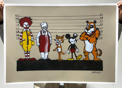 Mau Mau "The Usual Suspects - burnt umber" Limited Edition Stencil