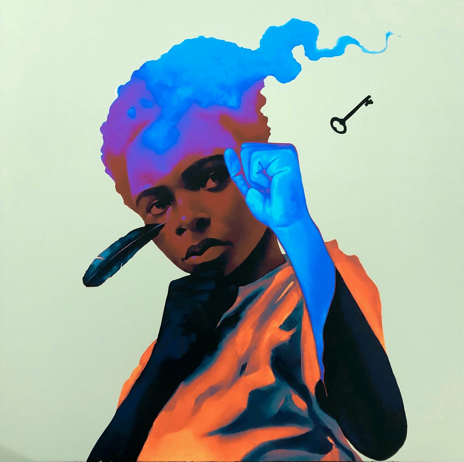 Acryl Painting 作者不明 作者不明「赤い絵」 by 籾井 優佐 | Online art store for