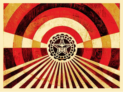 Shepard Fairey "Tunnel Vision - Gold" Limited Edition Print