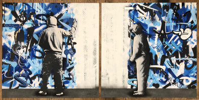 Martin Whatson "The Cycle Diptych – blue variant"