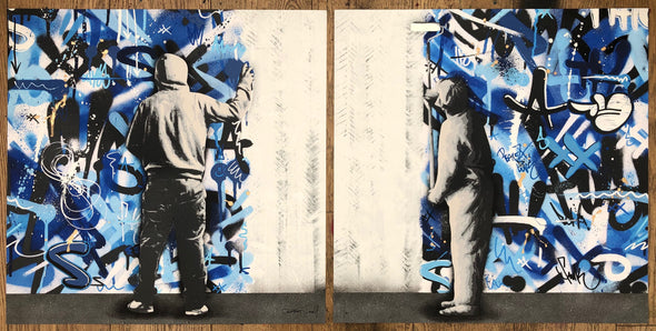 Martin Whatson "The Cycle Diptych – blue variant"