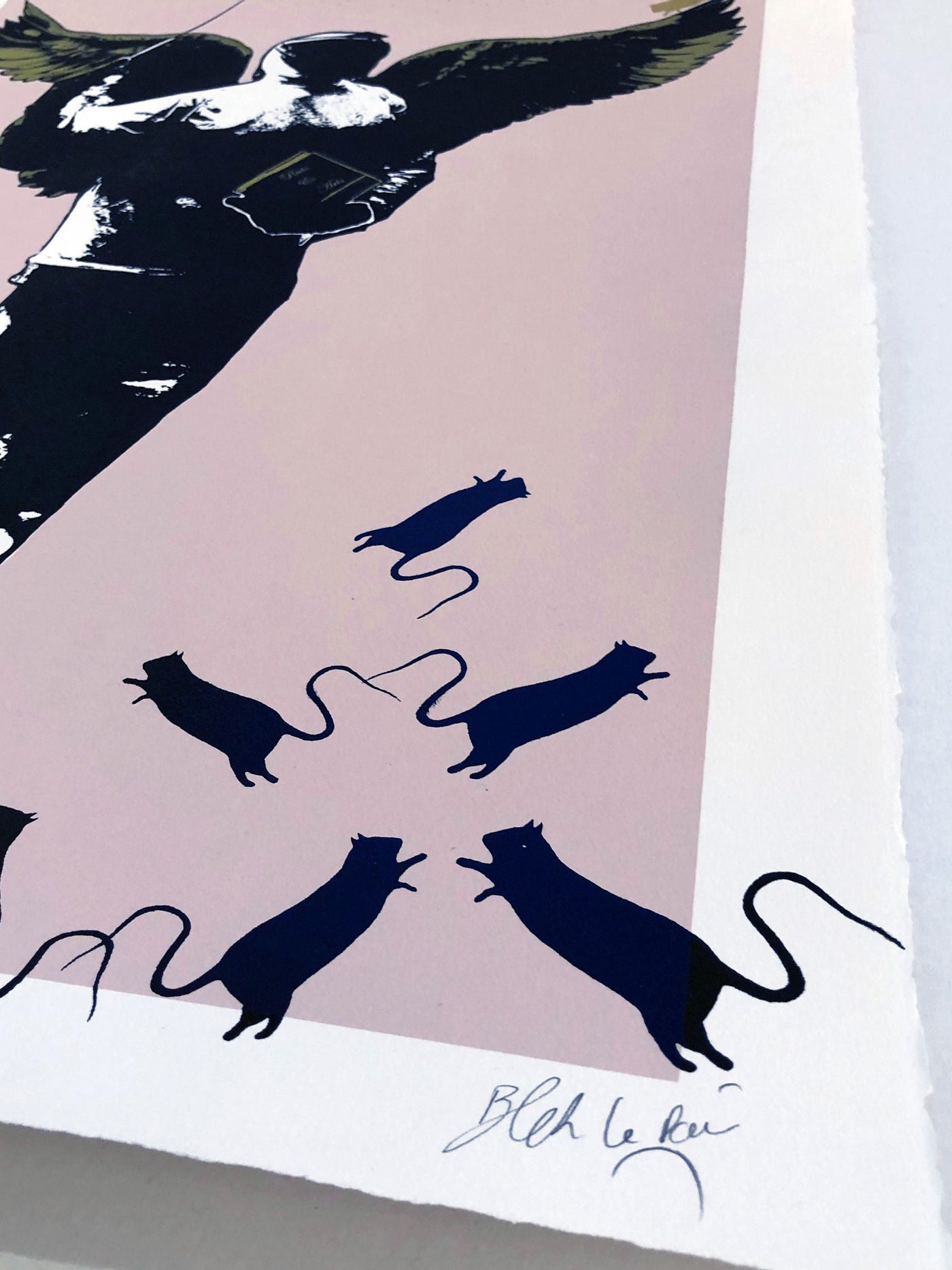 Blek le Rat's stencil art playing with light and shadow