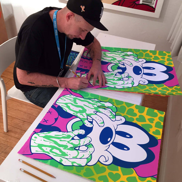 Ben Frost "Goofy Love" Screen Print (Green Variant) Screen Print Vertical Gallery 