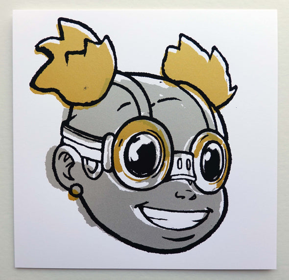 Hebru Brantley "Editions" Deluxe Version with Silver & Gold LILAC print