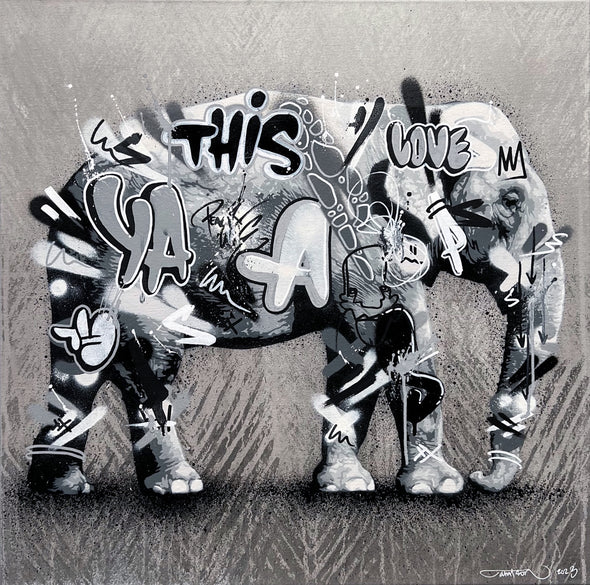 Martin Whatson "The Elephant (black & white)"