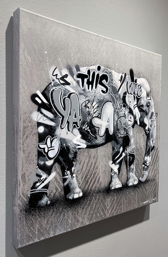 Martin Whatson "The Elephant (black & white)"