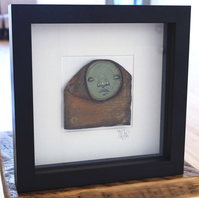 My Dog Sighs "I've waited hours for this" Painted found cans -------- 