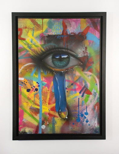 Acrylic And Spray Paint On Wood - My Dog Sighs "The Distance Between Us"