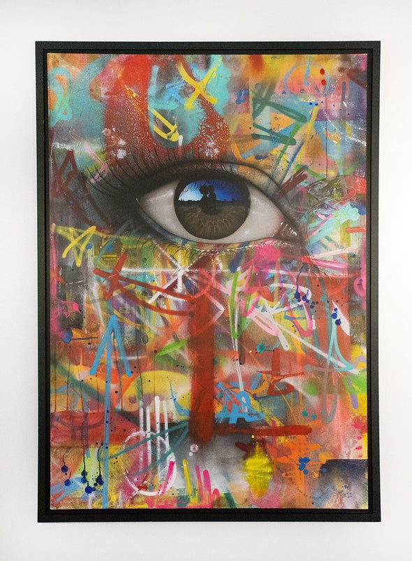 Acrylic And Spray Paint On Wood - My Dog Sighs "Yesterday, Today And Probably Tomorrow"