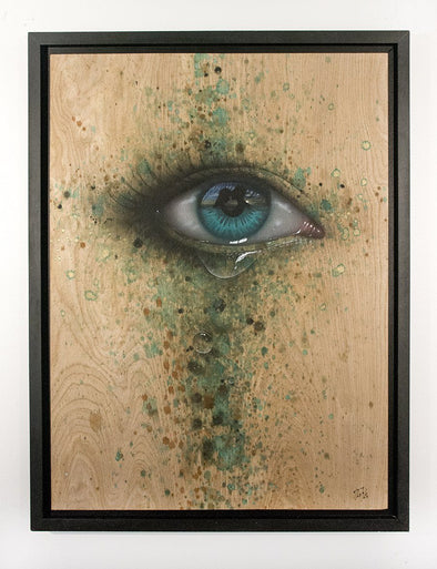 Acrylic And Spray Paint On Wood - My Dog Sighs "Your Memory Lingers In That Kiss"