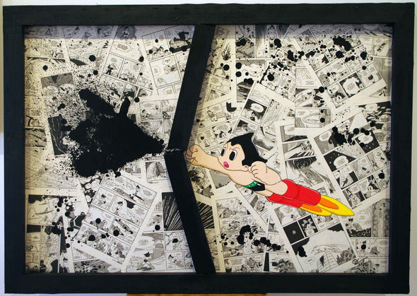 OAKOAK "Astroboy explosion" Acrylic Vertical Gallery 