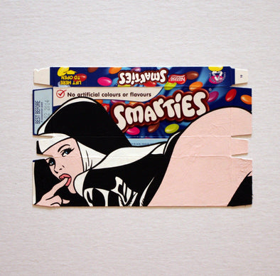Ben Frost "Chocolate Habit" Acrylic on candy package -------- 