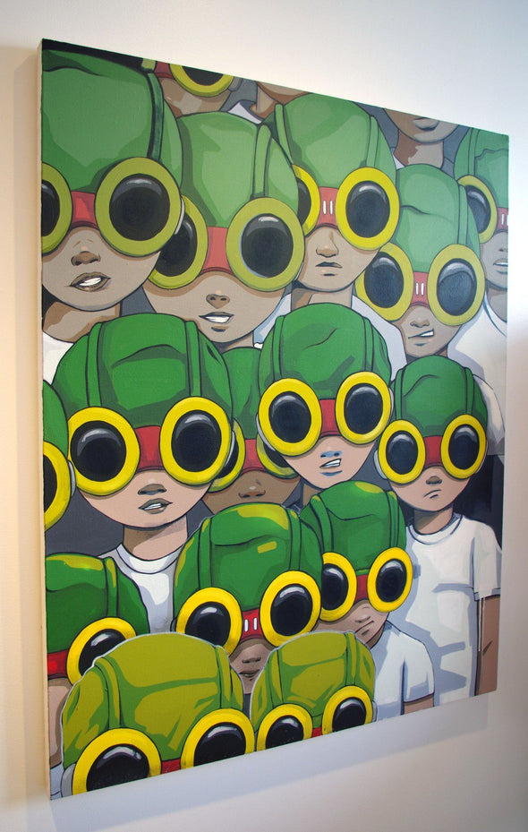 Hebru Brantley "Boys #2" Acrylic on canvas Vertical Gallery 