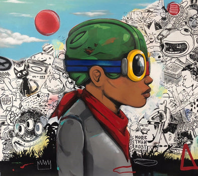 Acrylic On Canvas - Hebru Brantley "More Than Most"
