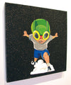 Hebru Brantley "Zoom (study)" Acrylic on canvas -------- 