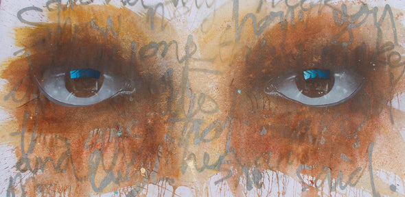 My Dog Sighs "“Show me how you do that trick, the one that makes me smile” she said Acrylic on canvas -------- 