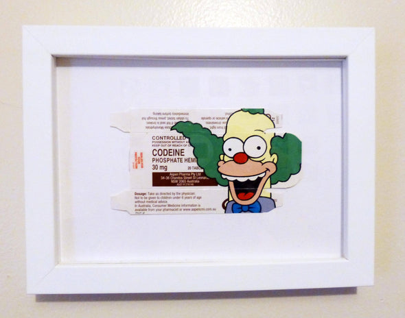 Acrylic On Packaging - Ben Frost "Krusty On Codeine"