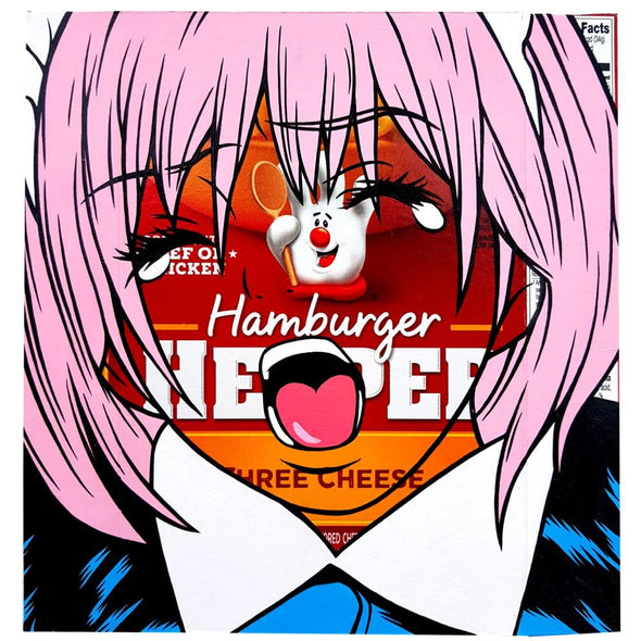 Acrylic On Packaging - Ben Frost "Three Cheese Hamburger Helper"