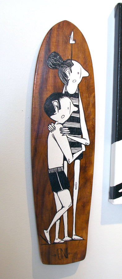 Acrylic On Paper - Alex Senna "KID AND MOTHER"