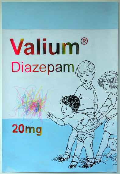 Ben Frost "Kids on Valium" Acrylic on Paper -------- 