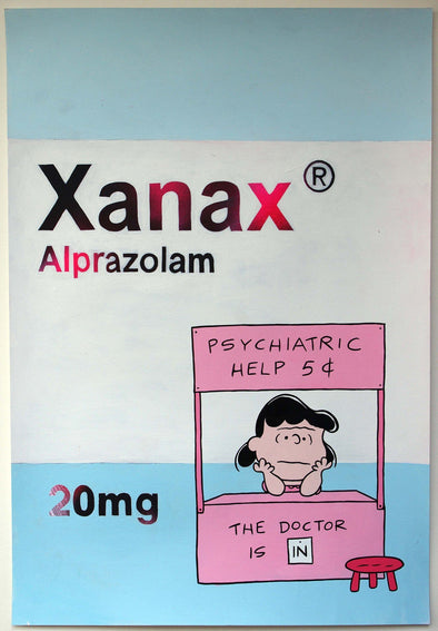 Ben Frost "Xanax - Psychiatric Help Acrylic on Paper -------- 