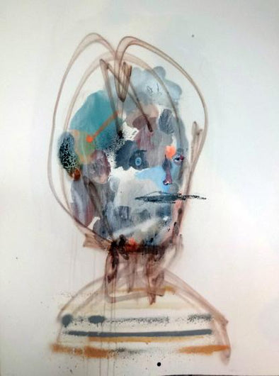 Collin van der Sluijs "Untitled portrait 3" Acrylic on Paper Vertical Gallery 