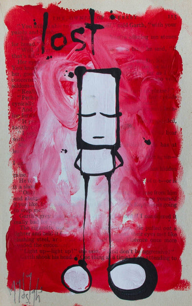 My Dog Sighs "Lost (2)" Acrylic on Paper -------- 