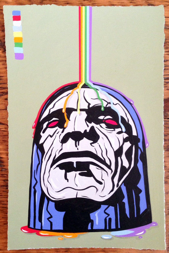 Steve Seeley "Darkseid" Acrylic on Paper -------- 