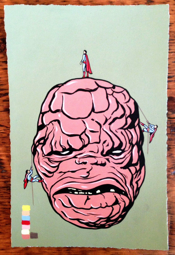 Steve Seeley "Thing" Acrylic on Paper -------- 