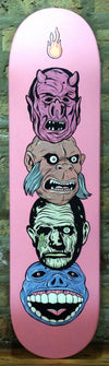Steve Seeley "Heads 1" Acrylic on skateboard deck -------- 