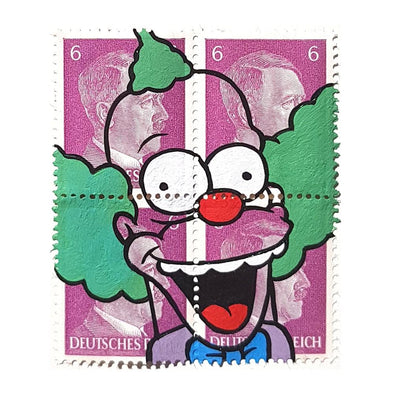 Acrylic On Vintage Stamps - Ben Frost "Krusty Reich"