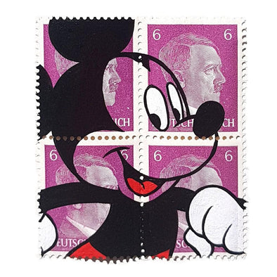 Acrylic On Vintage Stamps - Ben Frost "Mickey Reich"