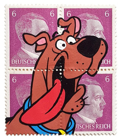 Acrylic On Vintage Stamps - Ben Frost "Scooby Reich"