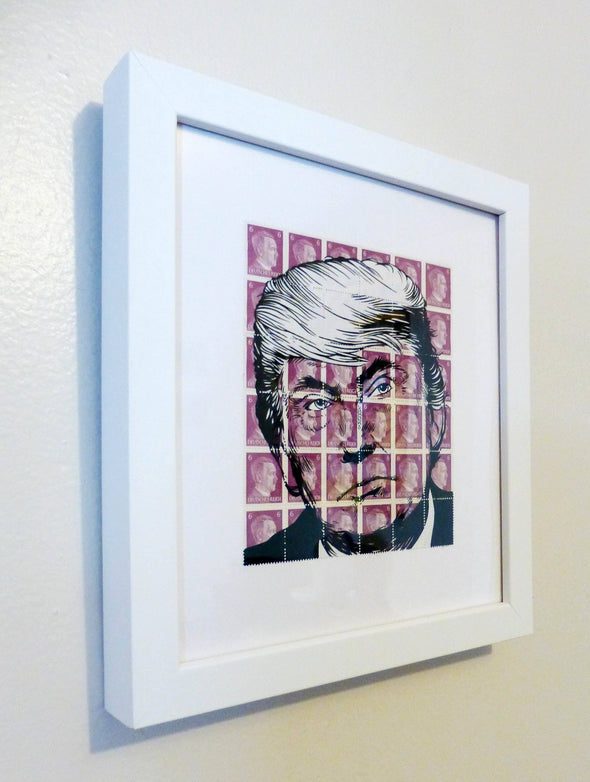 Acrylic On Vintage Stamps - Ben Frost "Trump Reich"