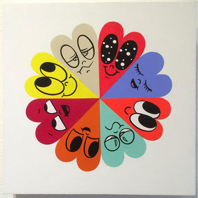 Chris Uphues "Love Wheel 3" Acrylic on wood -------- 