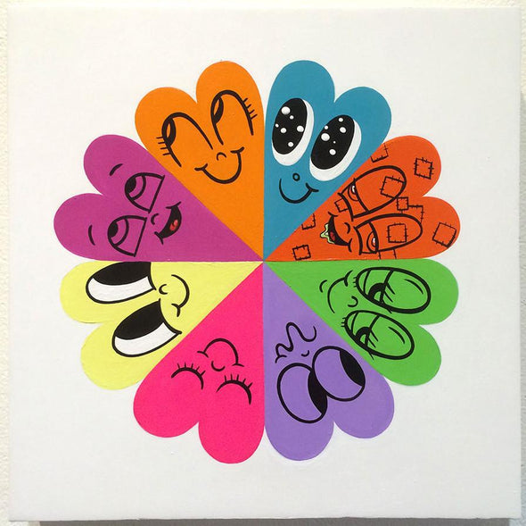 Chris Uphues "Love Wheel 4" Acrylic on wood -------- 