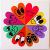 Chris Uphues "Love Wheel 6" Acrylic on wood -------- 